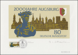 1234 Augsburg 2000 Jahre, Entwurf: Vollbracht, Original Signiert - Posta Privata & Locale