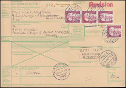 730 Heinemann 4 Mal 150 Pf. Als MeF Auf Auslands-Paketkarte MÜNCHINGEN 13.4.1974 - Briefe U. Dokumente