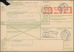 692 Heinemann 3mal 160 Pf. Als MeF Auf Auslands-Paketkarte WAXWEILER 15.5.1974  - Cartas & Documentos