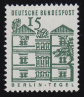 455a Bauwerke 15 Pf Tegel, Schwärzlichgrün, Postfrisch ** - Unused Stamps