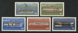 483-487 Personenschiffahrt: Dampfer Und Motorschiffe 1975, Satz ** - Unused Stamps