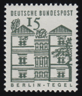 455b Bauwerke 15 Pf Tegel, Schwarzolivgrün, Postfrisch ** - Nuovi