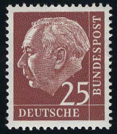 186 Heuss 25 Pf ** Postfrisch - Unused Stamps