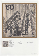 1215 Weltpostkongress UPU Hamburg 1984, Entwurf: Nitsche, Original Signiert - Privé- & Lokale Post