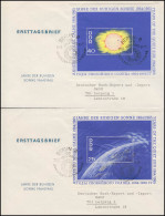 Block 20+21+22, Jahr Der Ruhigen Sonne 1964, Auf 3 FDC, Buch-Export Leipzig ESSt - Cartas & Documentos