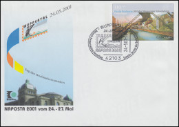 USo 28 NAPOSTA Wuppertaler Schwebebahn 2001, ESSt Wuppertal Schwebebahn 24.5.01 - Umschläge - Ungebraucht