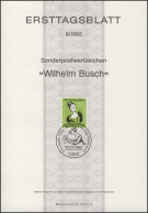 ETB 08/1982 Wilhelm Busch, Schriftsteller - 1981-1990