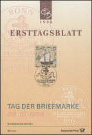 ETB 37/1998 Tag Der Briefmarke Postjacht Hiorten - 1991-2000