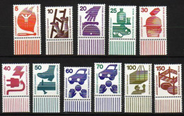 402ff Unfall 11 Werte, Unterrand-Satz ** - Unused Stamps