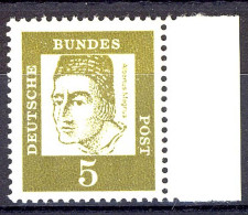 347y Bed. Deutsche 5 Pf Seitenrand Re. ** Postfrisch - Unused Stamps