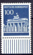 510 Brandenb. Tor 100 Pf Unterrand ** Postfrisch - Nuevos