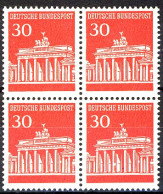508 Brandenb. Tor 30 Pf Viererblock ** Postfrisch - Unused Stamps