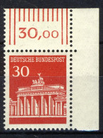 508 Brandenb. Tor 30 Pf Ecke Or ** Postfrisch - Unused Stamps