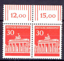 508 Brandenb. Tor 30 Pf Paar OR ** Postfrisch - Unused Stamps