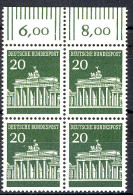 507 Brandenb. Tor 20 Pf OR-Viererbl. ** Postfrisch - Nuevos