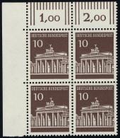 506 Brandenb. Tor 10 Pf Eck-Vbl. Ol ** Postfrisch - Unused Stamps