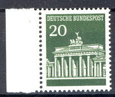 507 Brandenb. Tor 20 Pf Seitenrand Li. ** Postfrisch - Unused Stamps