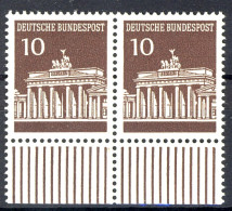 506 Brandenb. Tor 10 Pf Paar UR ** Postfrisch - Unused Stamps