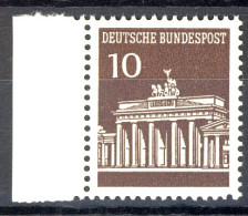 506 Brandenb. Tor 10 Pf Seitenrand Li. ** Postfrisch - Unused Stamps