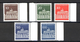 506-510 Brandenburger Tor, Seitenrand-Satz ** - Unused Stamps