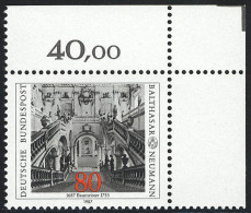 1307 Balthasar Neumann ** Ecke O.r. - Unused Stamps