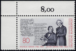 1236 Brüder Grimm ** Ecke O.l. - Unused Stamps