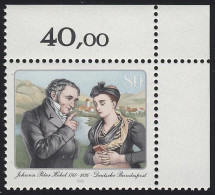 1246 Johann Peter Hebel ** Ecke O.r. - Unused Stamps