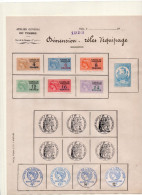 !!! FISCAUX, FEUILLET OFFICIEL DE L'ATELIER DU TIMBRE DE 1933, AVEC TIMBRES DIMENSION ET ROLES D'EQUIPAGE NON DENTELES - Stamps