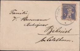 1925 Schweiz Kleinbrief 6.5 X10.2 Cm, Zum:CH 157, Mi:CH 163x, Tellknabe - Lettres & Documents