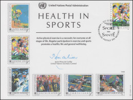 UNO Erinnerungskarte EK 34 Gesundheit Durch Sport 1988, Genf-FDC 17.6.1988 - Autres & Non Classés