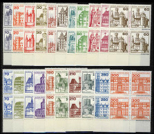 532ff BuS 21 Werte, Unterrand-Viererblöcke, Satz ** - Unused Stamps