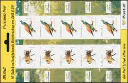 2819-2820 Tierschutz: Honigbiene Und Bienenfresser, Folienblatt, ** - Unused Stamps