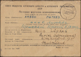 Kriegsgefangenenpost Moskau XA550 CCCP Rotes Kreuz Nach Zülpich 8.10.1946 - Feldpost 2da Guerra Mundial