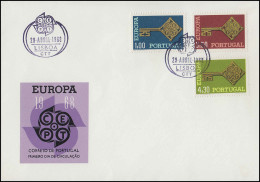 Portugal 1051-1053 EUROPA CEPT 1968: Satz Auf Schmuck-FDC ESSt Lissabon 29.4.68 - Altri & Non Classificati