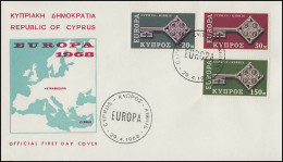 Zypern 307-309 Europa / CEPT 1968 - Satz Auf Schmuck-FDC 29.4.68 - Otros & Sin Clasificación