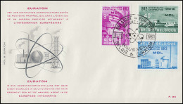 Belgien 1255-1257 Mitläufer EURATOM Nuklearanlagen In Mol - Schmuck-FDC 8.11.61 - Idee Europee