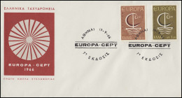 Griechenland 919-920 Europa / CEPT 1966 Als Satz Auf Schmuck-FDC Athen 19.9.66 - Sonstige & Ohne Zuordnung