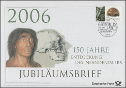 2553 Archäologie & 150 Jahre Entdeckung Des Neandertalers 2006 - Jubiläumsbrief - Otros & Sin Clasificación