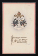 Wappen Reichsadler Krone Reichsfarben Glückwünsche Namenstag, München 24.6.1915 - Altri & Non Classificati