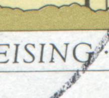 1856 Freising: Randstück Mit PLF Ausbuchtung Am N, Feld 5, Gestempelt DÜSSELDORF - Varietà E Curiosità