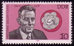 2493 Bedeutende Persönlichkeiten 10 Pf Joliot-Curie ** - Unused Stamps