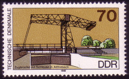 3206 Technische Denkmäler Schiffshebewerk 70 Pf 1988 IV  ** - Ungebraucht