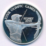 Uganda 1999. 1000Sh Ag "2000. évi Olimpiai Játékok Sydney - Íjászat" T:PP Folt Uganda 1999. 1000 Shilling Ag "Olympic Ga - Non Classés