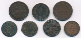 Vegyes: 1762-1910. 7xklf Magyar és Külföldi Rézpénz, Közte 1864B 4kr Cu T:VF-F Mixed: 1762-1910. 7xdiff Cu Coin, With Hu - Non Classés
