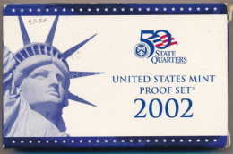 Amerikai Egyesült Államok 2002S 1c-1$ (5xklf) Forgalmi Sor, Műanyag Tokban + 1/4$ Cu-Ni "50 állam" (5xklf), Műanyag Tokb - Unclassified