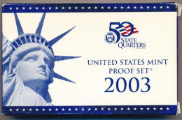 Amerikai Egyesült Államok 2003S 1c-1$ (5xklf) Forgalmi Sor, Műanyag Tokban + 1/4$ Cu-Ni "50 állam" (5xklf), Műanyag Tokb - Ohne Zuordnung