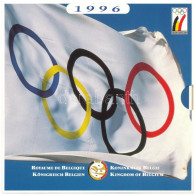 Belgium 1996. 50c - 20Fr (10x) "Atlantai Olimpia" Forgalmi Szett + Zseton Karton Dísztokban T:BU  Belgium 1996. 50 Centi - Non Classificati