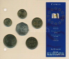 Ciprus 2001-2003. 1c-50c (6xklf) "Európa Utolsó Pénzei" Vákuumcsomagolt Forgalmi összeállítás T:,UNC,AU Patina Cyprus 20 - Non Classés