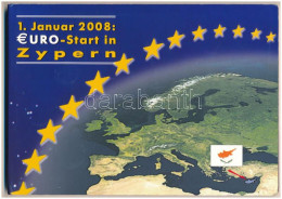 Ciprus 2004. 1c-50c (6xklf) Forgalmi összeállítás + 2008. 1c-2E (8xklf) Forgalmi összeállítás, Közös Német Nyelvű Karton - Sin Clasificación