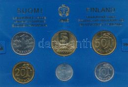 Finnország 1986. 5p-5M (6xklf) Forgalmi Sor Plasztik Tokban T:UNC Finland 1986. 5 Pennia - 5 Markka (6xdiff) Coin Set In - Zonder Classificatie